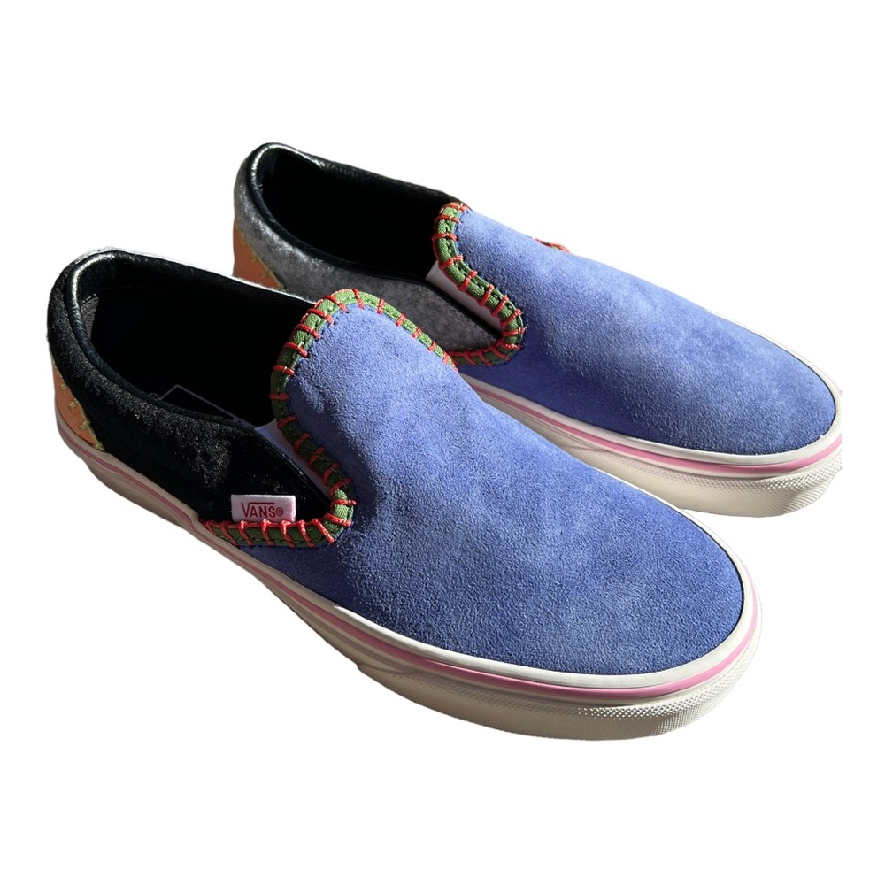 VANS slip on (Blanket Stitch) multi/blanc de blanc NWT sz 7